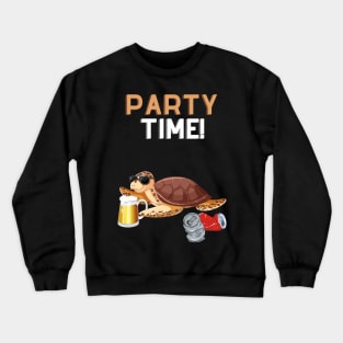 Party Time Turtle T Shirt Crewneck Sweatshirt